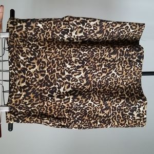 OBJEX Animal Print Skirt